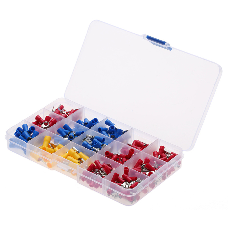 Set Mit 280 Verschiedenen Isolierten, Gecrimpten Kabelverbindern (stecker Und Buchsen)