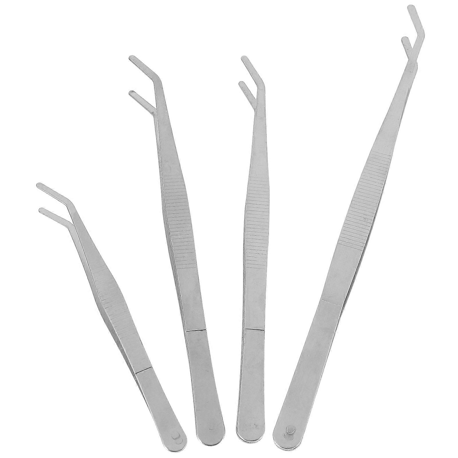 4-teiliges Set Edelstahlpinzetten Für Sukkulenten, -gartenwerkzeug, Gartenzubehör