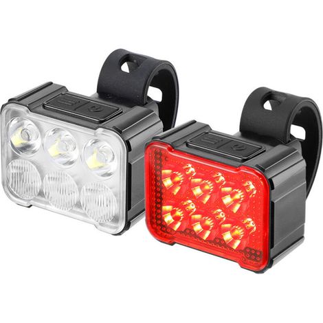 Wiederaufladbare Vorder- Und Rücklichter Für Fahrräder – 8+9 Ultrahelle Modi – Ip65 Wasserdicht, Ideal Zum Radfahren, Wandern, Campen Und Angeln.