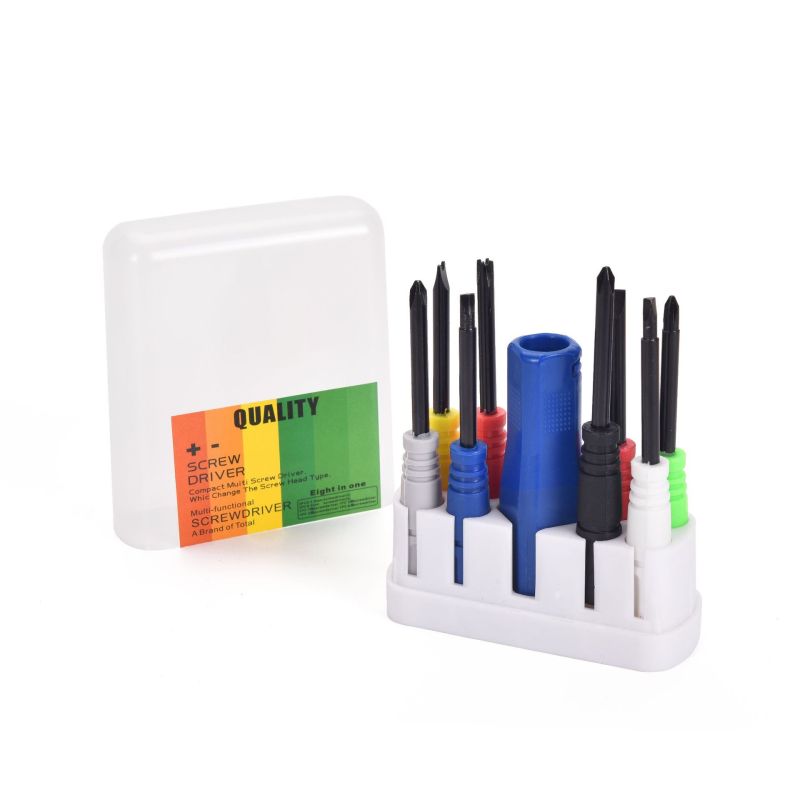 Set Mit 10 Multifunktionalen Kombinationsschraubendrehern Für Den Haushalt, Schlitzschraubendreher, Kreuzschlitzschraubendreher, Pflaumenblütenförmiger Schraubendreher, 9-in-1- (8-in-1-) Schraubendreh
