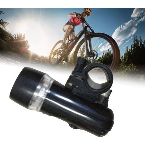 Fahrradlampe Mit 5 Leds, Signallicht Und Ultrahellem Scheinwerfer, Aus Schwarzem Kunststoff, Geeignet Für Den Einsatz Bei Nacht.