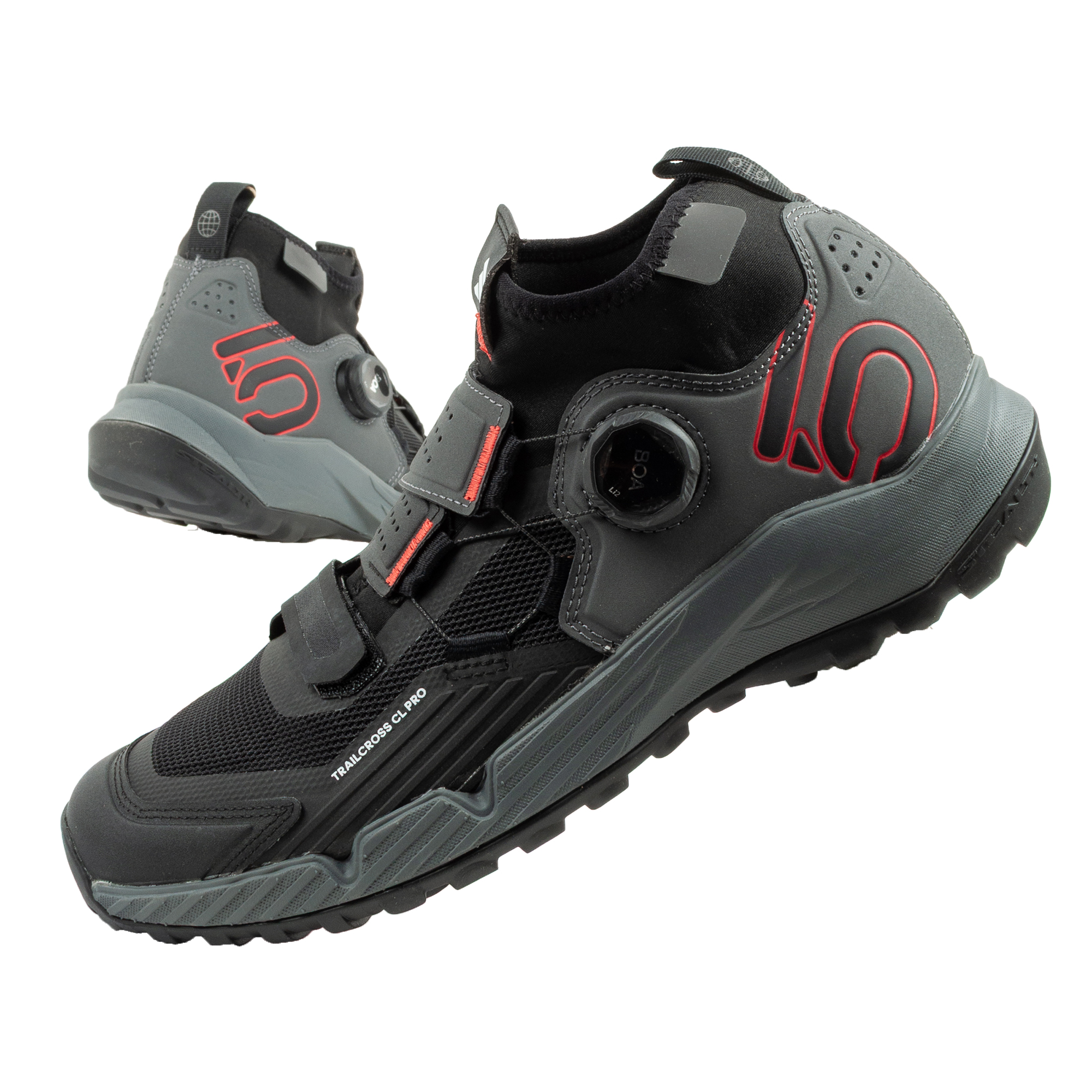 Adidas 5.10 Trailcross Pro Clip-in Mtb-schuh Grau Five/core Black/rot [hp9929] Größe 40