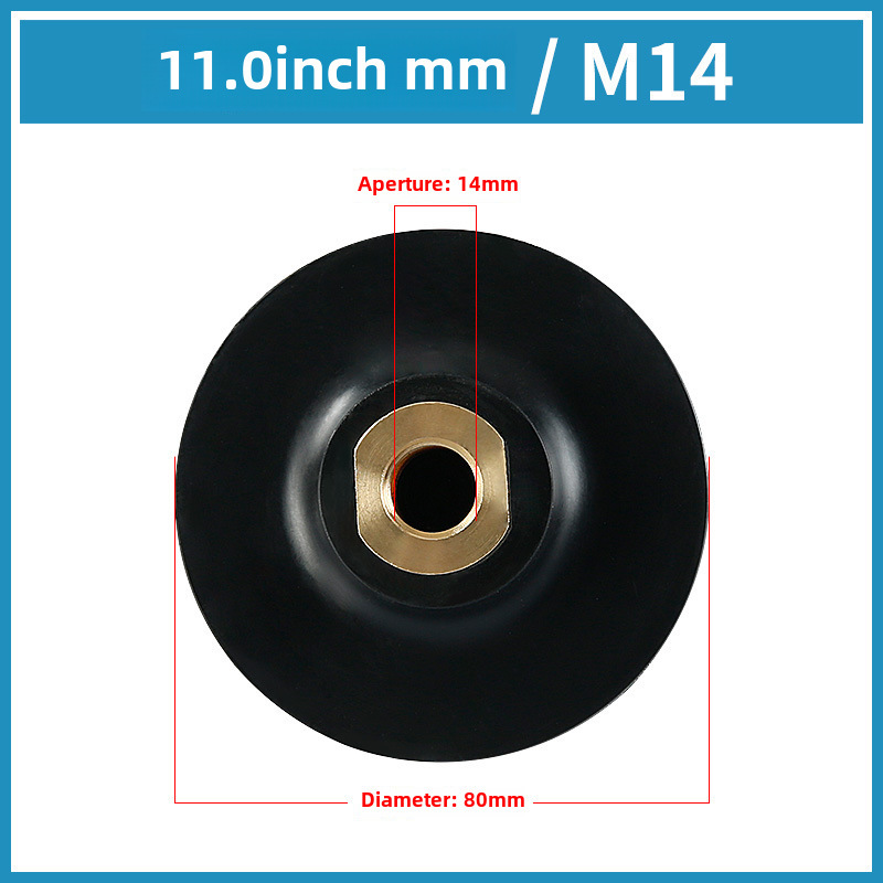 Weicher Und Flexibler Gummischleifkopf, Flexibles Gelenk, Winkelschleifer, Klebeplatte Für Pflasterschleifer, Selbstklebender Saugnapf (3 Zoll Durchmesser 8 Cm, M14 Öffnung)