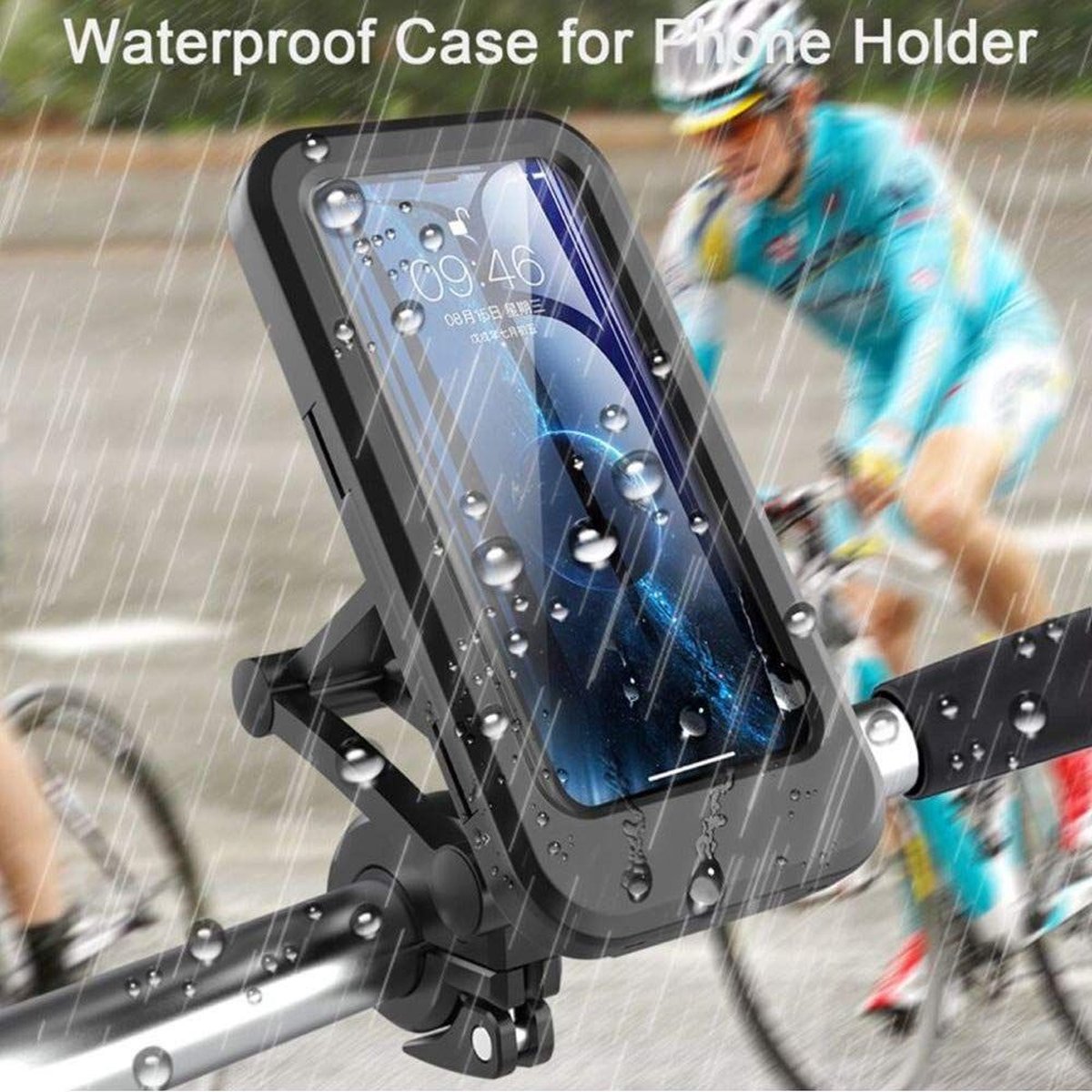 Handyhalterung, Fahrrad-handyhalterung, Motorrad-handyhalterung, Wasserdicht, Universell, 360° Drehbar, Stoßfestes Zubehör