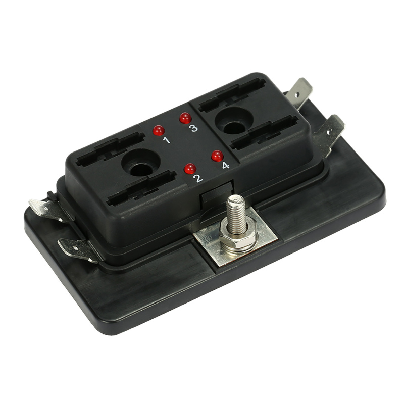 4-fach Sicherungshalter Mit Led-anzeige Für Auto, Boot, Trike, 12v/24v