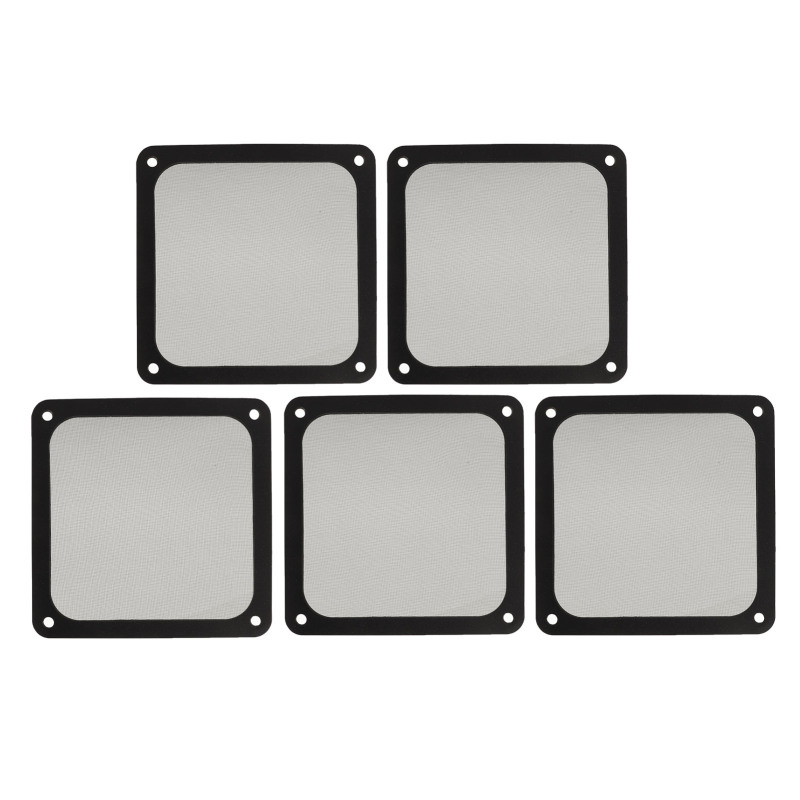 Staubdichtes Lüftergitter Für Pc-lüfter, Magnetischer Rahmen, Nylon, Für Computergehäuse Und Netzteile, 140 Mm, 5er-pack, Schwarz