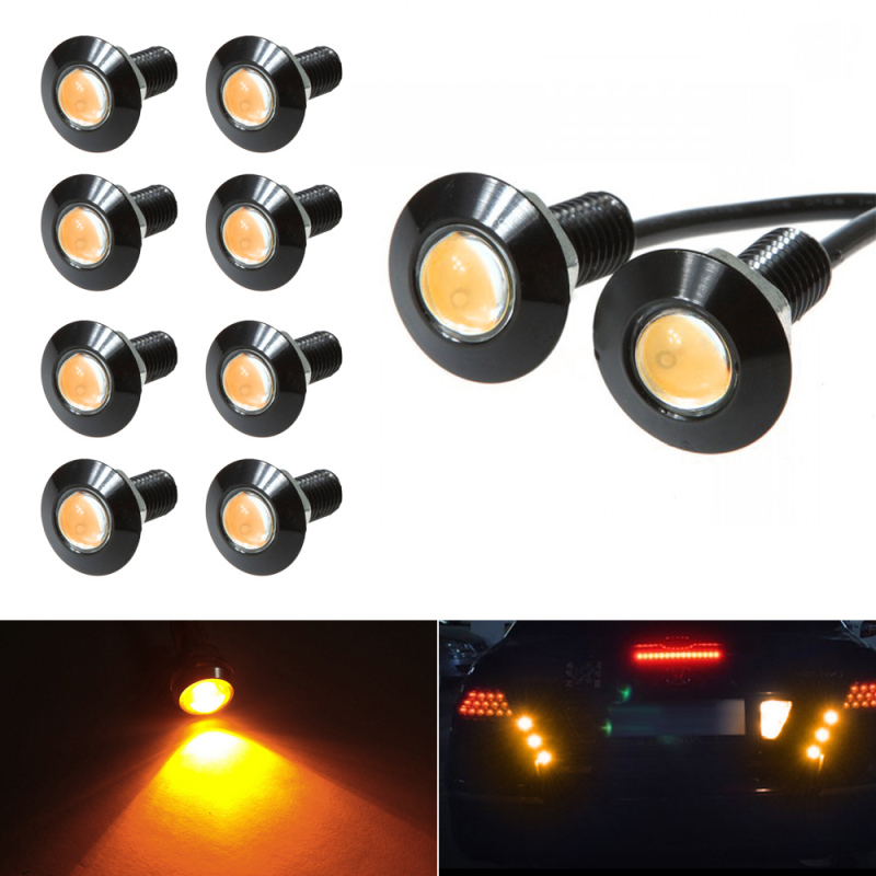 23-mm-eagle-eye-led-lampe, Tagfahrlicht (drl), Ultradünn, Wasserdicht, Schwarzes Aluminiumgehäuse, Blinker, Nebelscheinwerfer, Rücklicht, Rückfahrscheinwerfer, 10er-packung