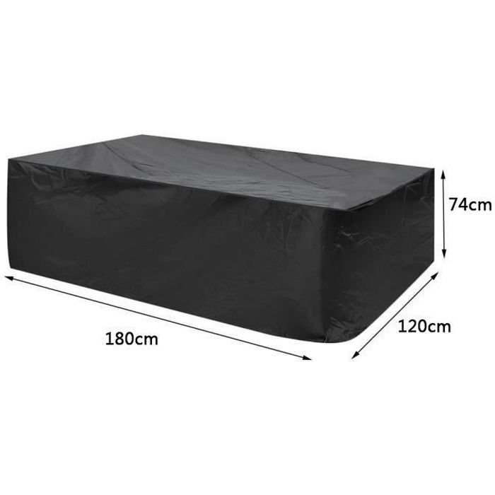 Wasserdichte Gartentischdecke Aus Polyesterplane – 180 X 120 X 74 Cm