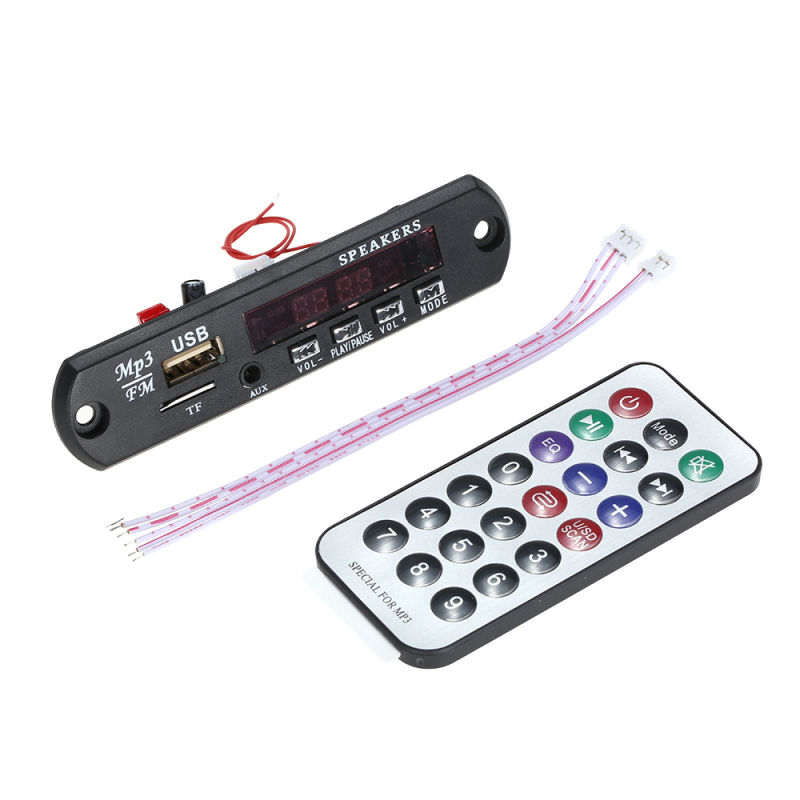Kabelloses Bluetooth-fm-autoradiomodul Mit Mp3- Und Wma-wiedergabe, Aux-eingang, Usb-anschluss, Tf-kartenleser Und Fernbedienung