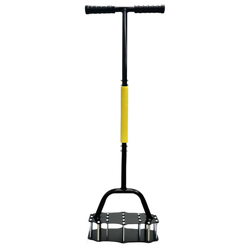 Manueller Rasenlüfter, Federbelasteter Bodenlüfter Mit Automatischer Rückstellung, 18 Stahlzinken, Robuster Kohlenstoffstahl, Ergonomischer T-griff Für Rasen, Hof Und Garten