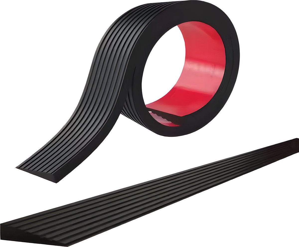Schwellenhilfe Aus Gummi – Schwellenhilfen – Schwellenhilfe Mit Rutschfester Oberfläche – Höhe 12 Mm/1,2 Cm – Breite 100 Cm/1 M