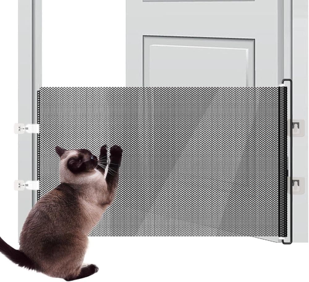 Sicherheitsgitter / Hundegitter / Rolltor, Abnehmbar, 40/50/58 X 125 Cm, Für Kinder Und Haustiere, Für Den Innenbereich, Schwarz