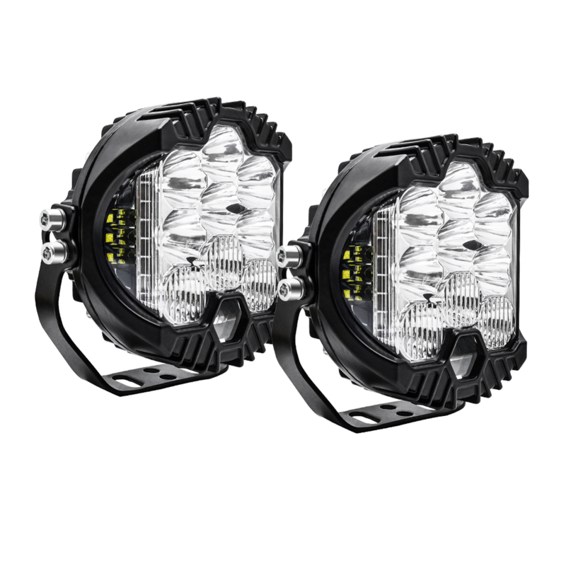 Set Aus 2 7-zoll-led-arbeitsscheinwerfern, Kombinierter Spot-/flutlichtstrahler, Nebelscheinwerfer, Offroad-fahrlicht