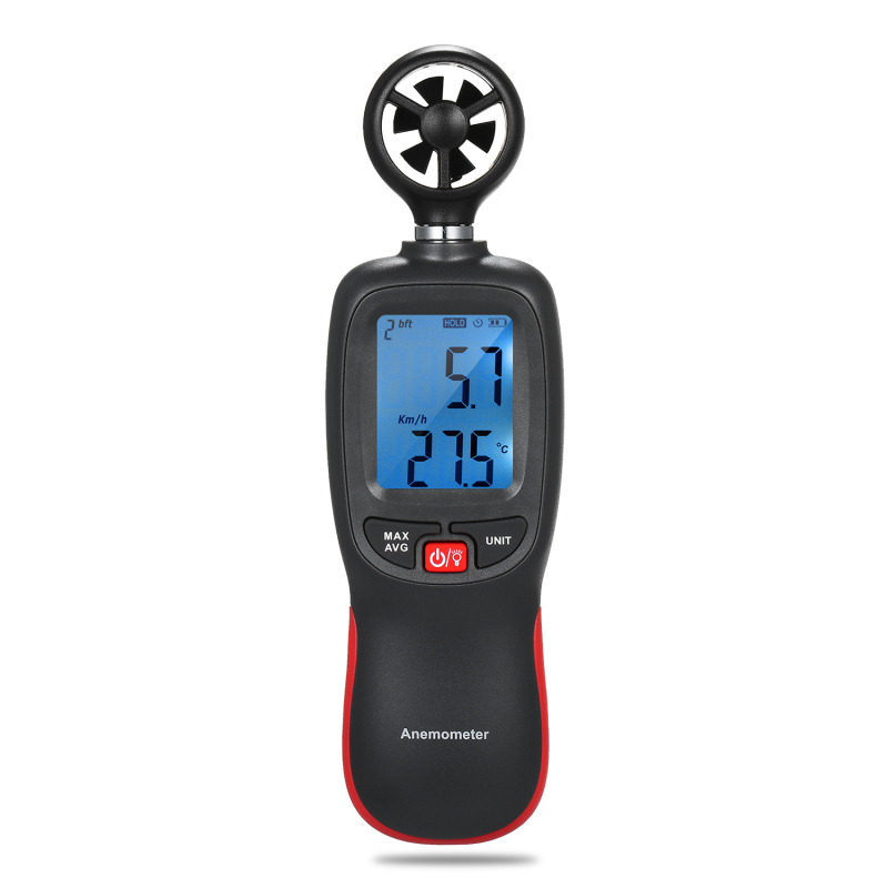 Tragbares, Digitales Anemometer Im Taschenformat Mit Maximalwert- Und Datenhaltefunktion.