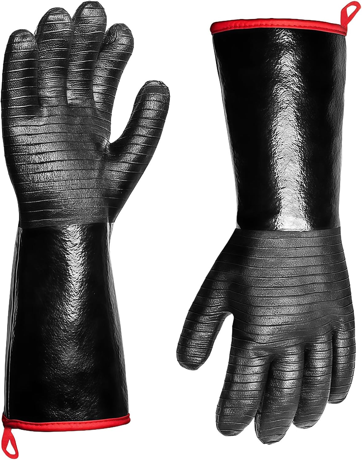 Gants De Cuisine De 45 Cm De Long, Résistants À La Chaleur Et Antidérapants, Idéaux Pour Le Barbecue, Le Four, La Soudure, La Cheminée Et Même Pour Jouer Avec Les Animaux.