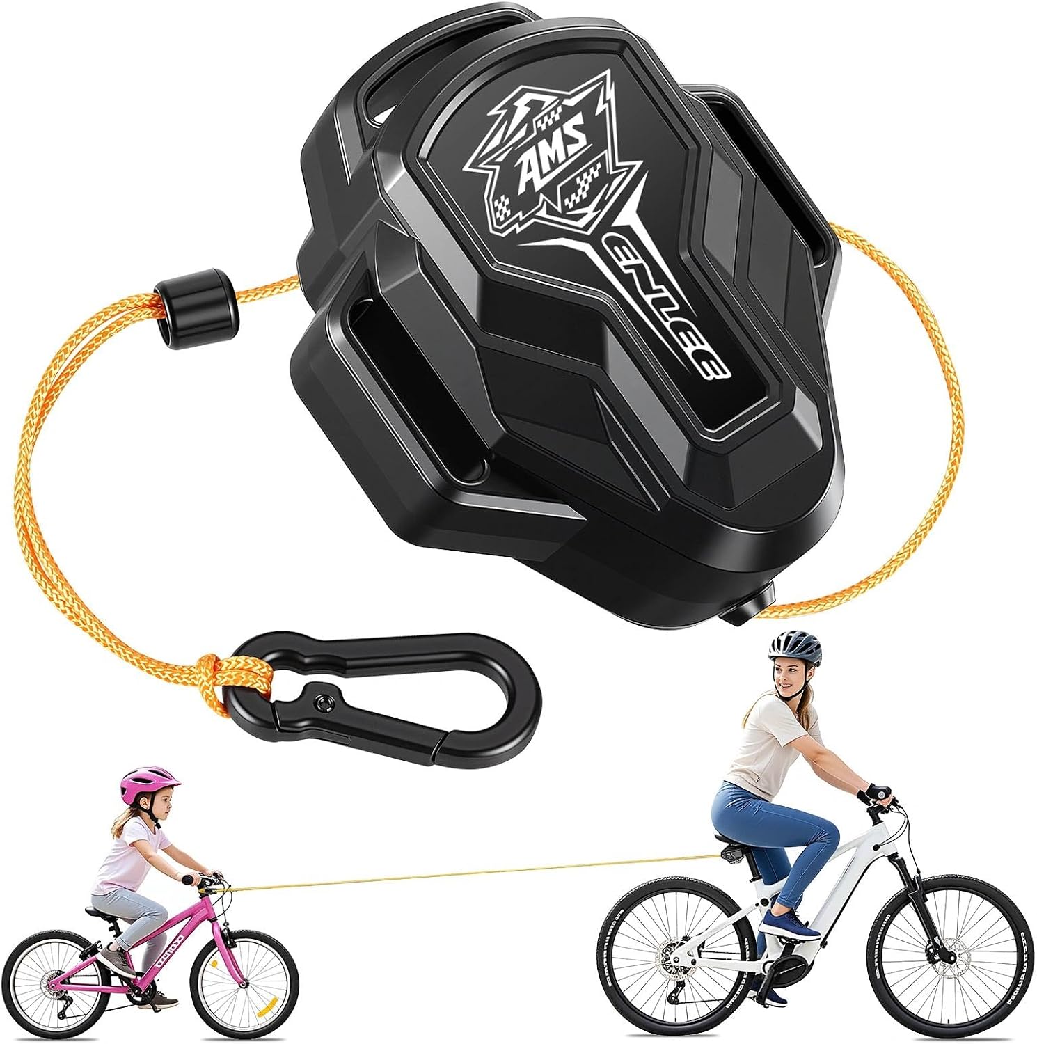 2,5 M Langes Fahrrad-abschleppseil, Kinderfahrrad-abschleppseil, Automatisch Einziehbares Zugseil Für Kinderfahrräder Und Mountainbikes, Tragkraft 100 Kg