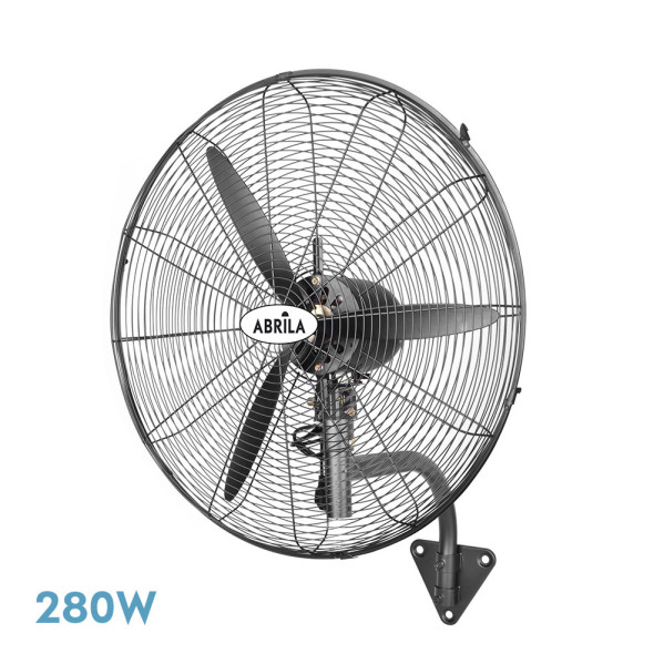 [gebraucht] Industrieller Wandventilator Borrasca Schwarz 3 Geschwindigkeiten 280w 3 Flügel Fest Und Drehbar 90x81x30cm