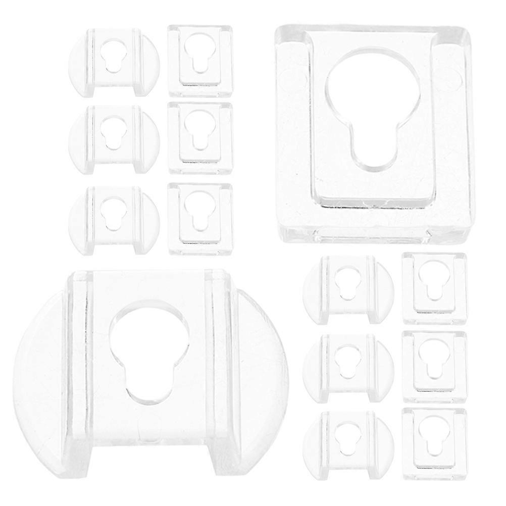 20 Stück Transparente Schlüssellochaufhänger, Acryl-befestigungsclips, Perfekt Für Verschiedene Rückwandstärken, Heimdekoration