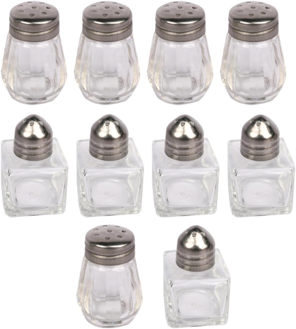 Ensemble De 10 Boîtes À Épices Portables En Verre Et Fer Pour La Cuisine Et Le Barbecue, Rangement Pratique Des Épices, Cadeau Idéal Pour Une Pendaison De Crémaillère