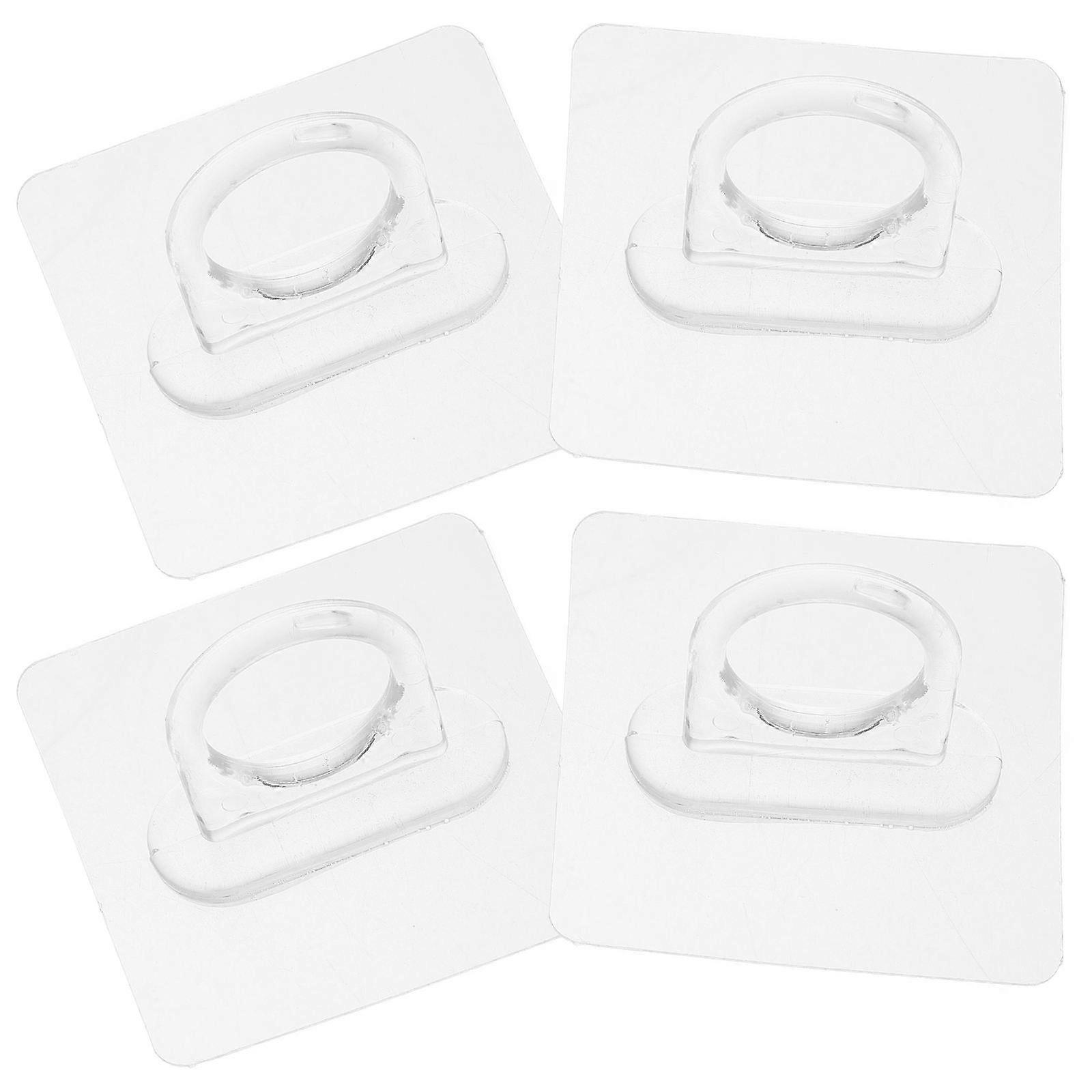 Stück Selbstklebende Haken, Transparente Duschstangenhalterung, Flaschenhalter, Zum Aufhängen In Dusche Und Küche