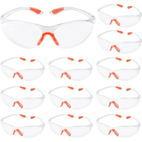 Flintronic Schutzbrille, Arbeitsschutzbrille, Rutschfeste Schutzbrille Mit Klaren Gläsern Und Gummi-nasensteg, Transparente Polycarbonatbrille