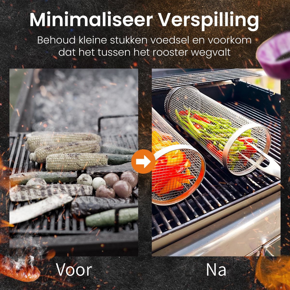 Grillkorb (2er-set) – Grillkorb Für Vegetarisches Grillen – Gemüsekorb Für Den Grill – Grillzubehör Für Babys – Grill – Grillbesteck