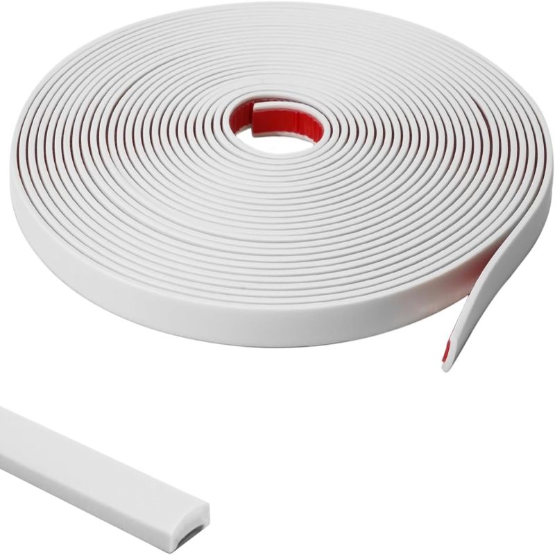 Selbstklebende, Weiße Wand- Und Fußleiste, Überstreichbar, 3 M X 1 Cm X 0,5 Cm, Flexibel, Für Wände, Kanten, Rahmen Und Fußleisten.