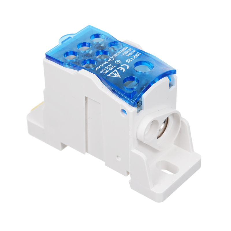 1 Packung Mit 6-poligen Schraubklemmen Mit Abdeckung, Anschlussdose, Verteilerkasten, Din-schienen-klemmenblock, Verdrahtungsdose, Kabelverteiler, Ukk125a-stecker