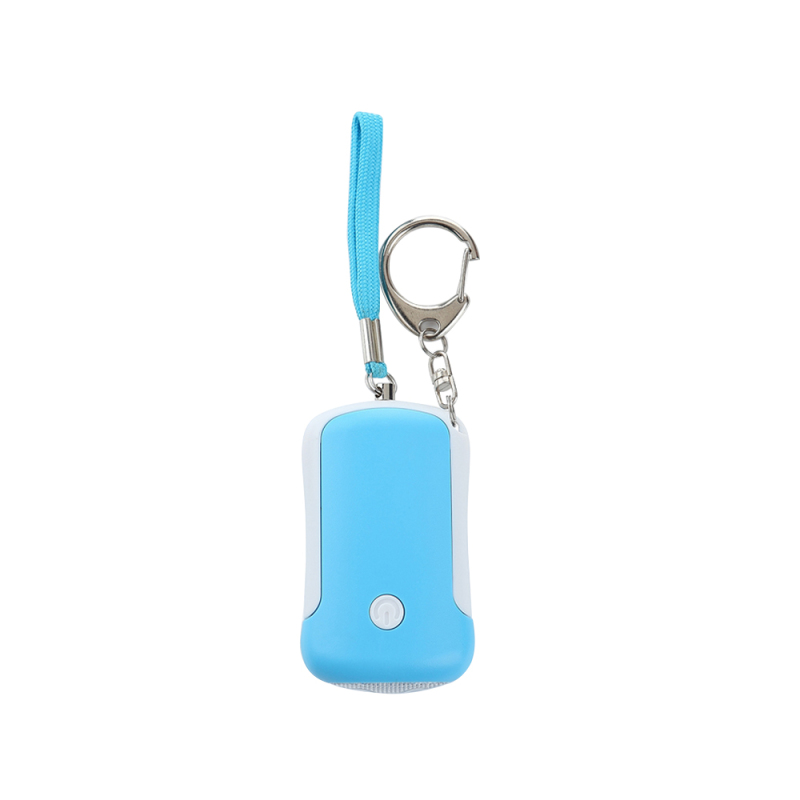 Sos-selbstverteidigungsalarm (130 Db), Persönlicher Sicherheitsalarm-schlüsselanhänger Mit Integrierter Led-taschenlampe, Für Mädchen, Frauen, Kinder, Senioren Und Abenteurer, Weiß Und Blau, 1 Stück