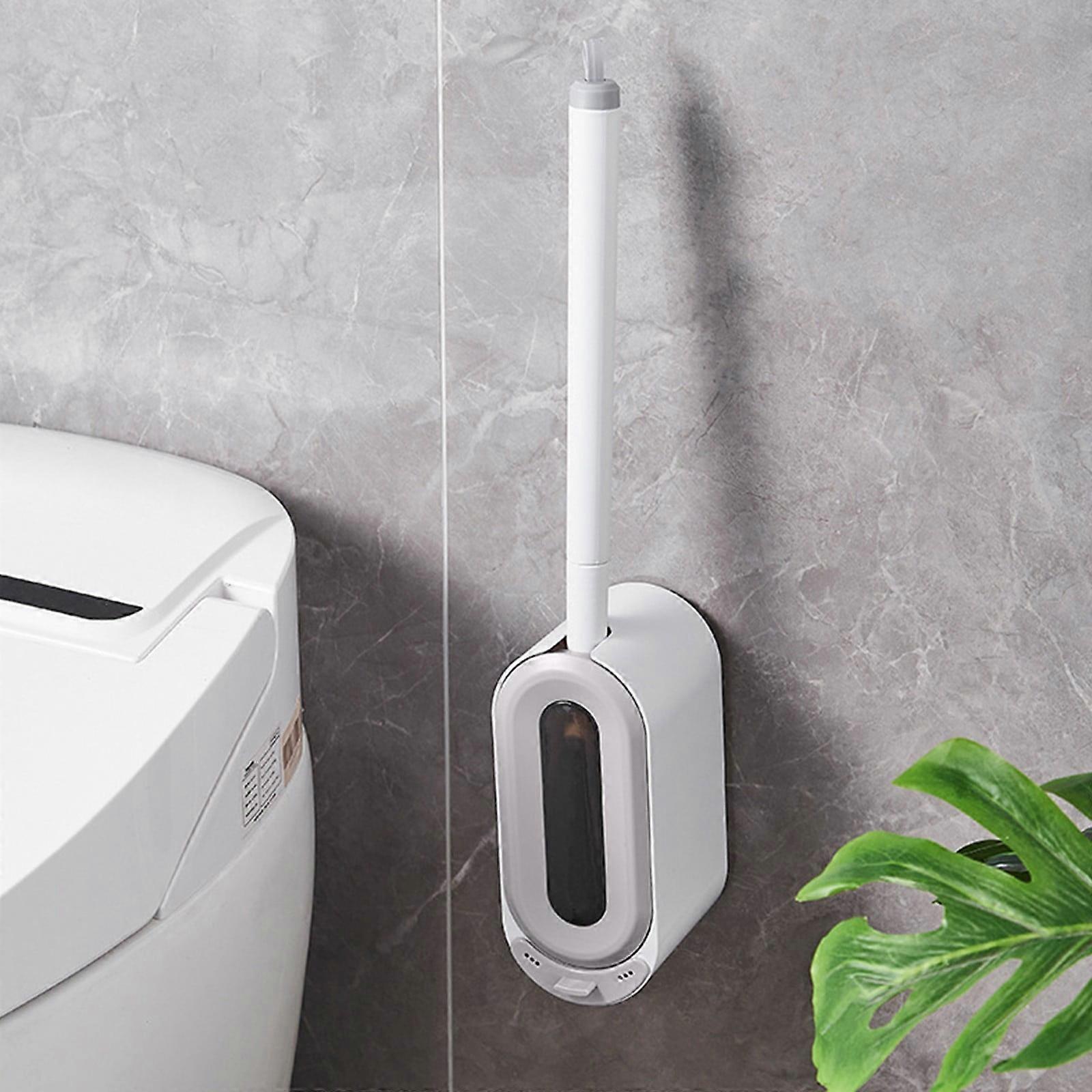 Selbstreinigende Toilettenbürste Mit Wandhalterung, Bohrfreies Design Für Platzsparende Aufbewahrung Und Gründliche Reinigung In Engen Ecken (weiß)
