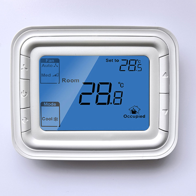 T6861 9p 2-tasten / 12p 4-tasten Lcd-digitalthermostat Mit Lüfter- Und Raumtemperaturregelung. Temperaturregler.