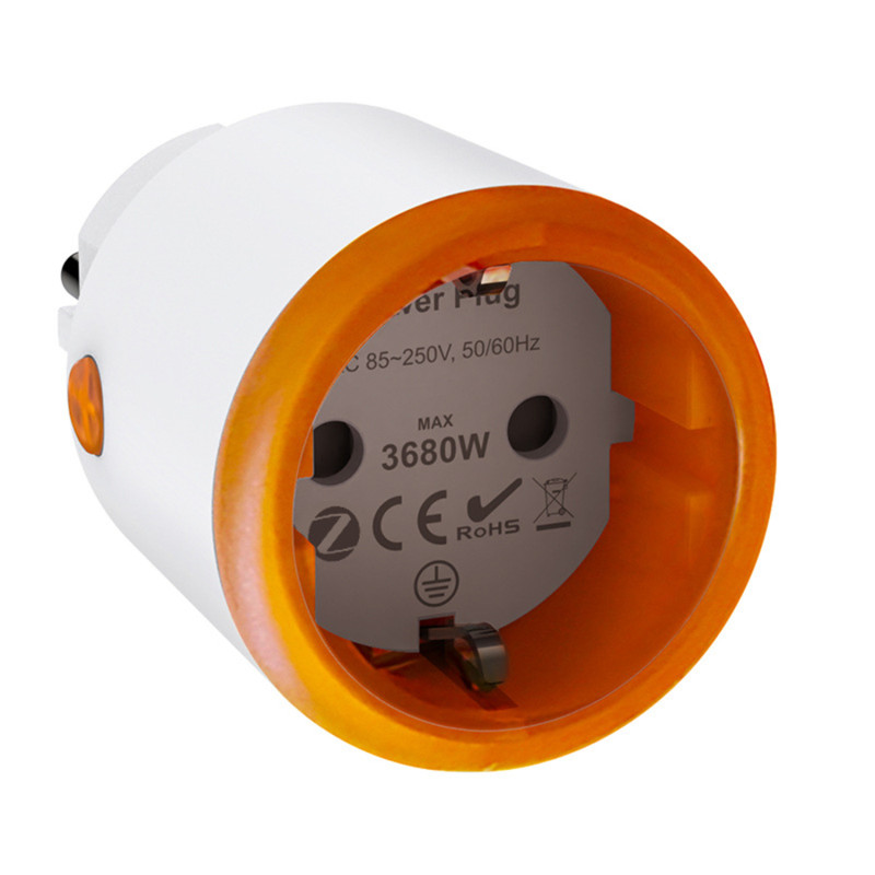 Tuya Zigbee 3.0 16a Smart-steckdose Mit Zähler, Sprachsteuerung Und Drahtloser Fernbedienung (europäischer Standard)