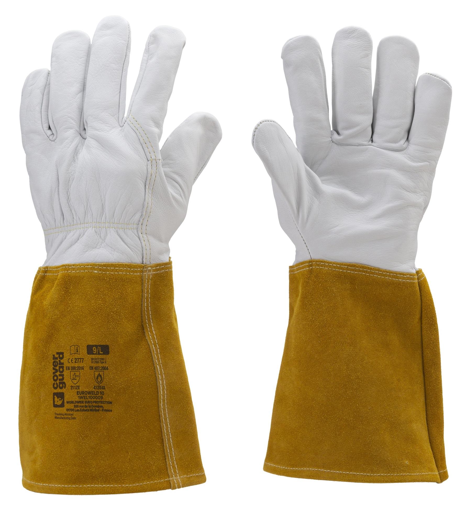 Coverguard Euroweld 100 Tig Schweißerhandschuhe Grau Bequem