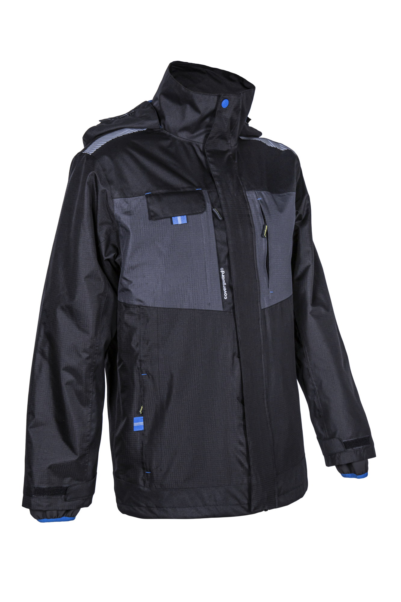 Mehrschichtiger Arbeitsregenparka 3-in-1 Wani – Schwarz M – 44/46