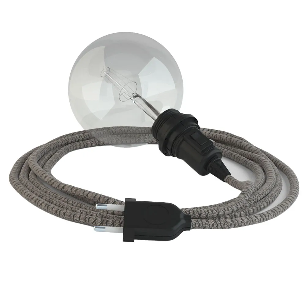Hängelampe Creative-cables Rd64 Lozenge 5 Meter Anthrazit