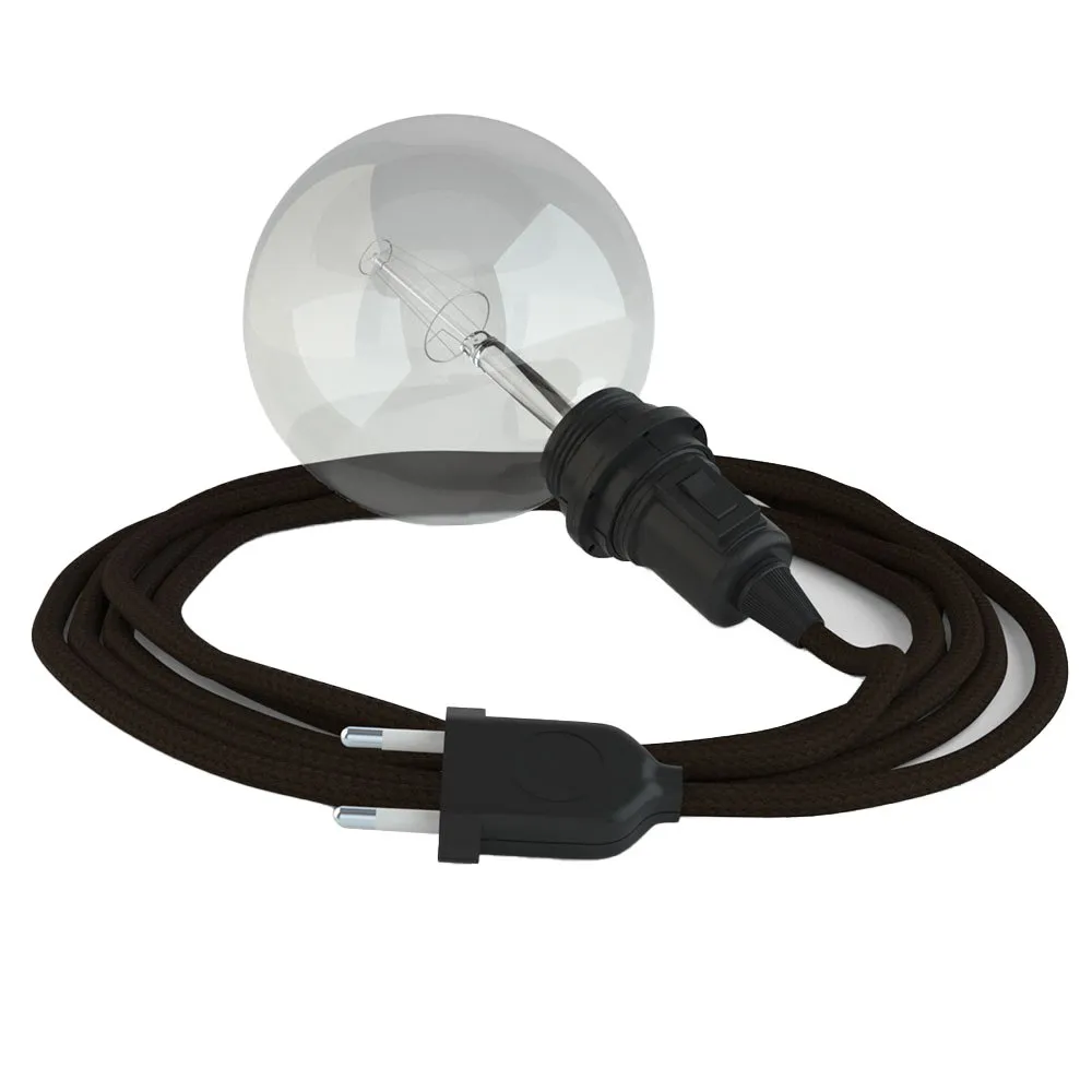 Hängeleuchte Creative-cables Rm13 Seilkabel Braun 3m