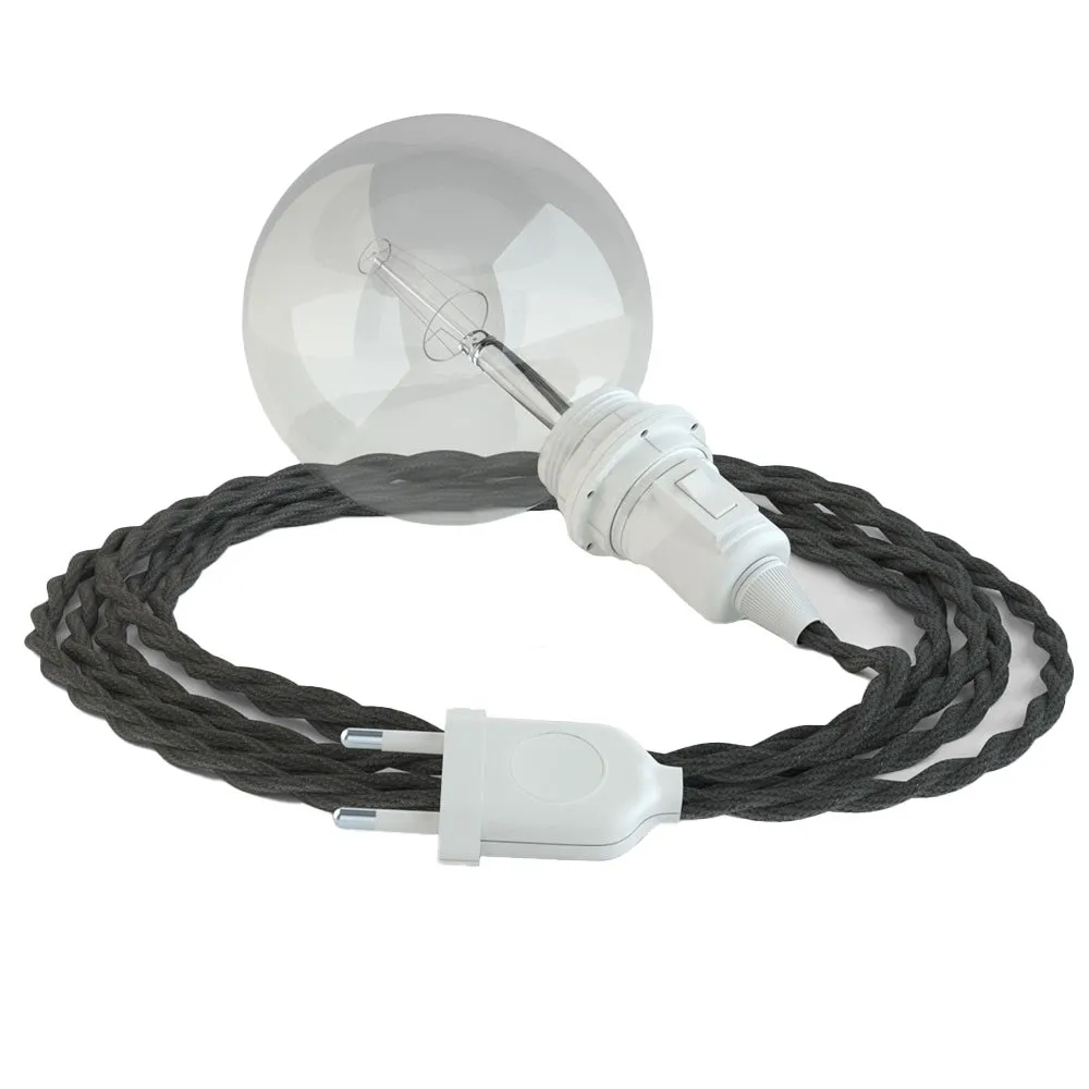 Hängelampe Creative Cables Tm26 Seil Seideffekt 5 M
