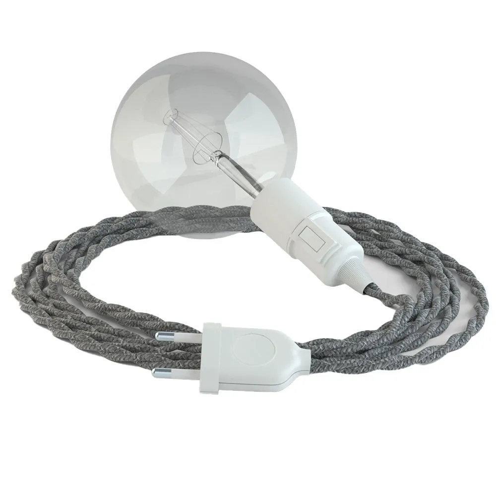 Pendelleuchte Creative-cables Tn02 Kabel Leinen Natur 5 M