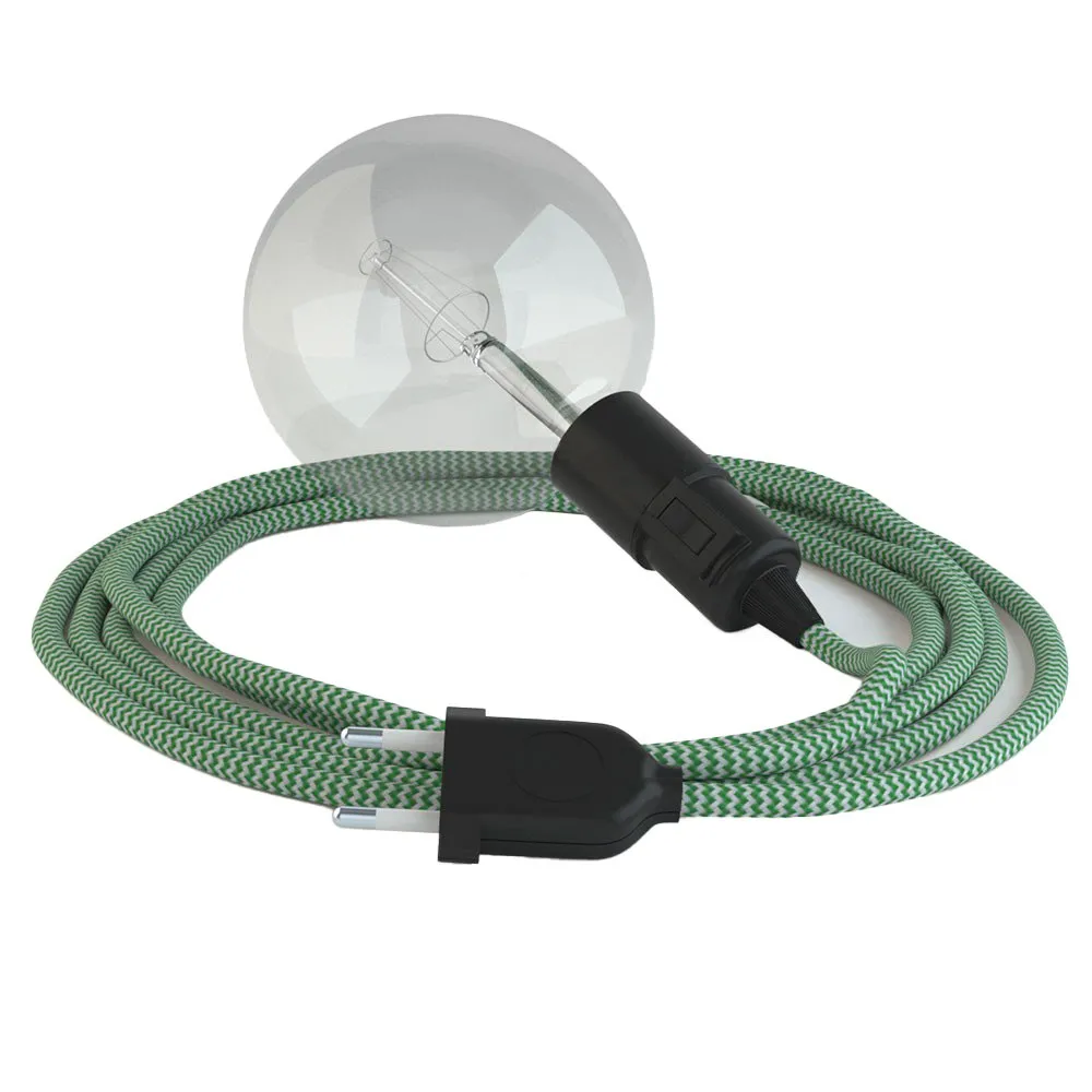 Leuchte Creative-cables Rz06 Zigzag Italienisches Design 3 Meter Kabel