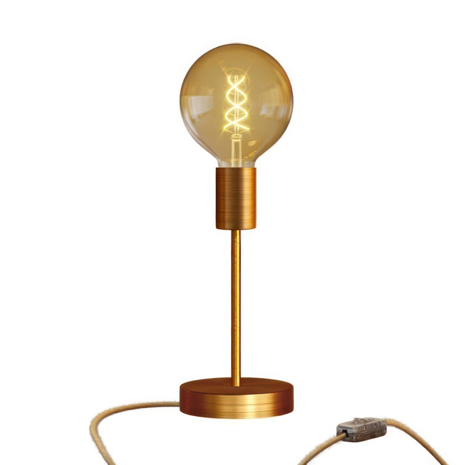 Lampe Creative-cables Alzaluce Globo Dimmbar Metall Kupfer