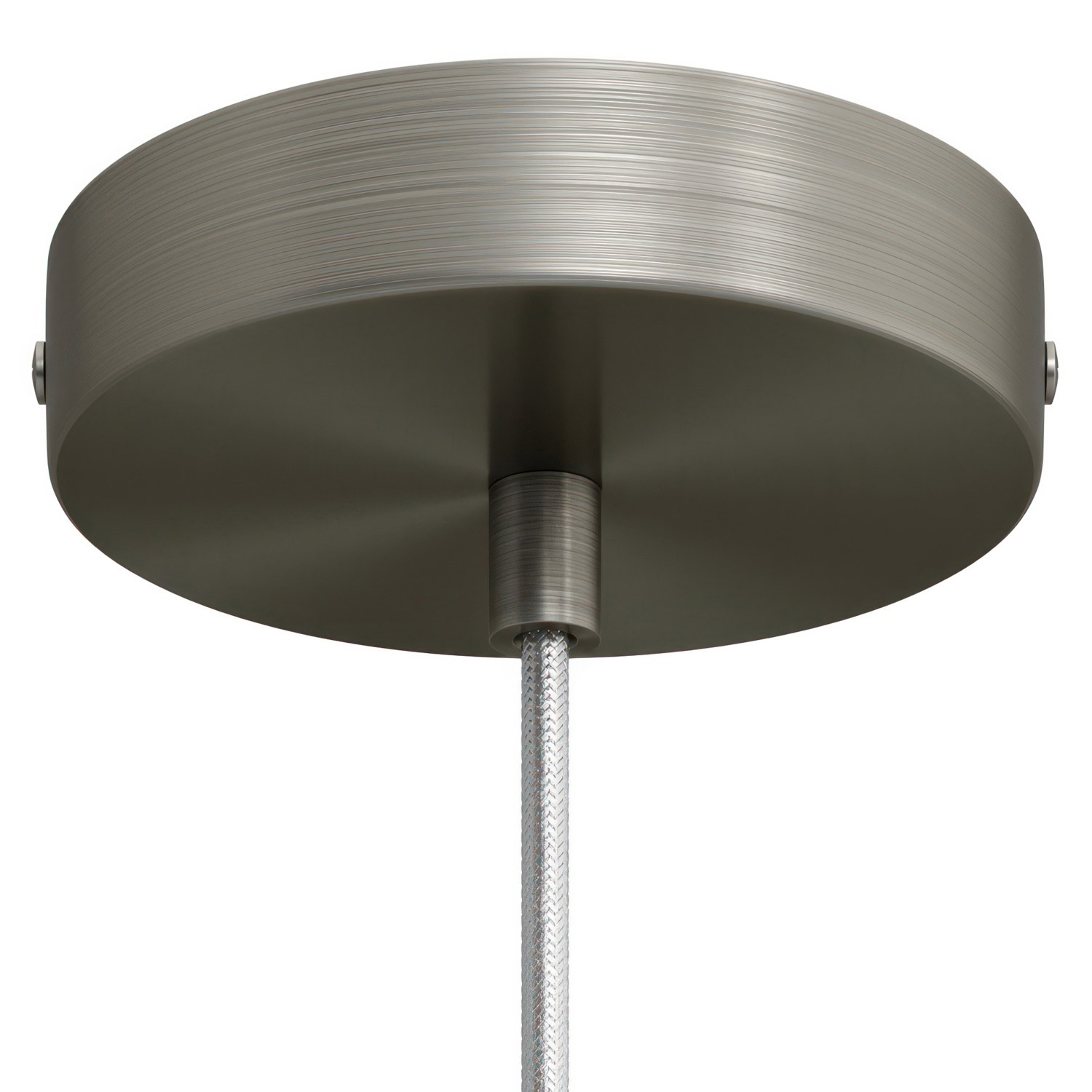 Zylindrischer Lampenbaldachin Kit Aus Metall Zylindrisch - Titan Satiniert