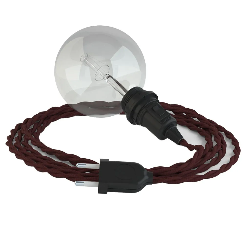 Hängelampe Creative Cables Tm19 Seil Seideffekt 3m