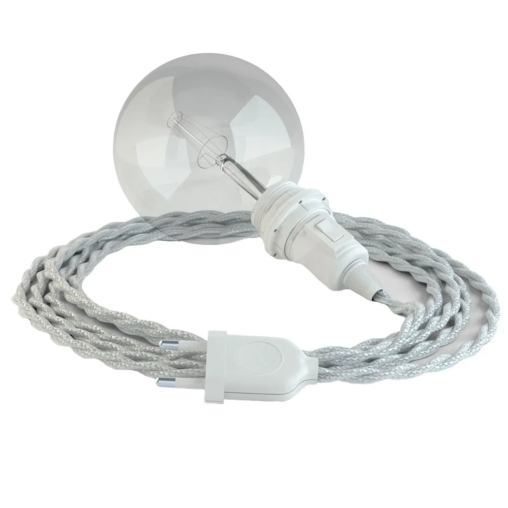 Hängeleuchte Creative-cables Tm02 Stoff Seideneffekt 3 Meter