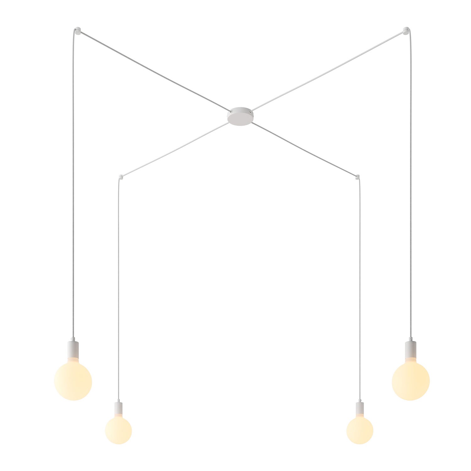 Pendelleuchte Creative-cables Spider Weiß 35 Cm 4 Lampen