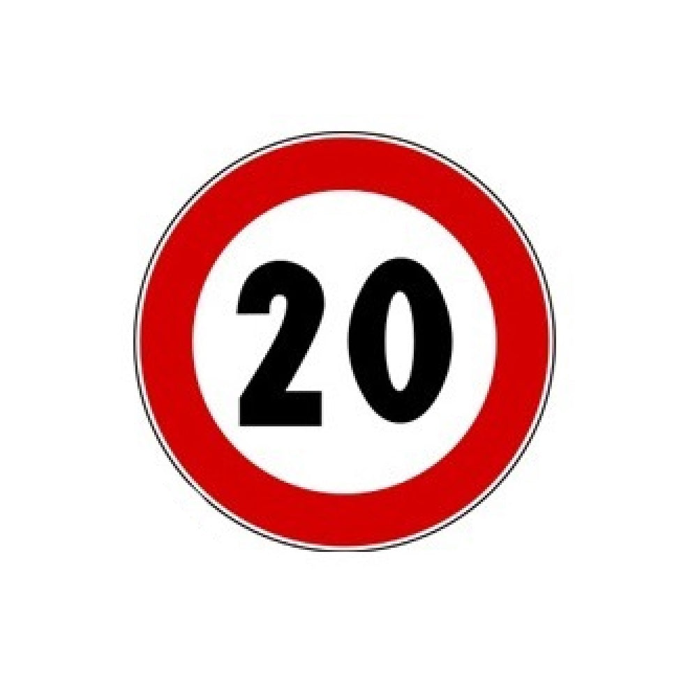 Defibrico - Straßengeschwindigkeitsschild - 20 Km/h