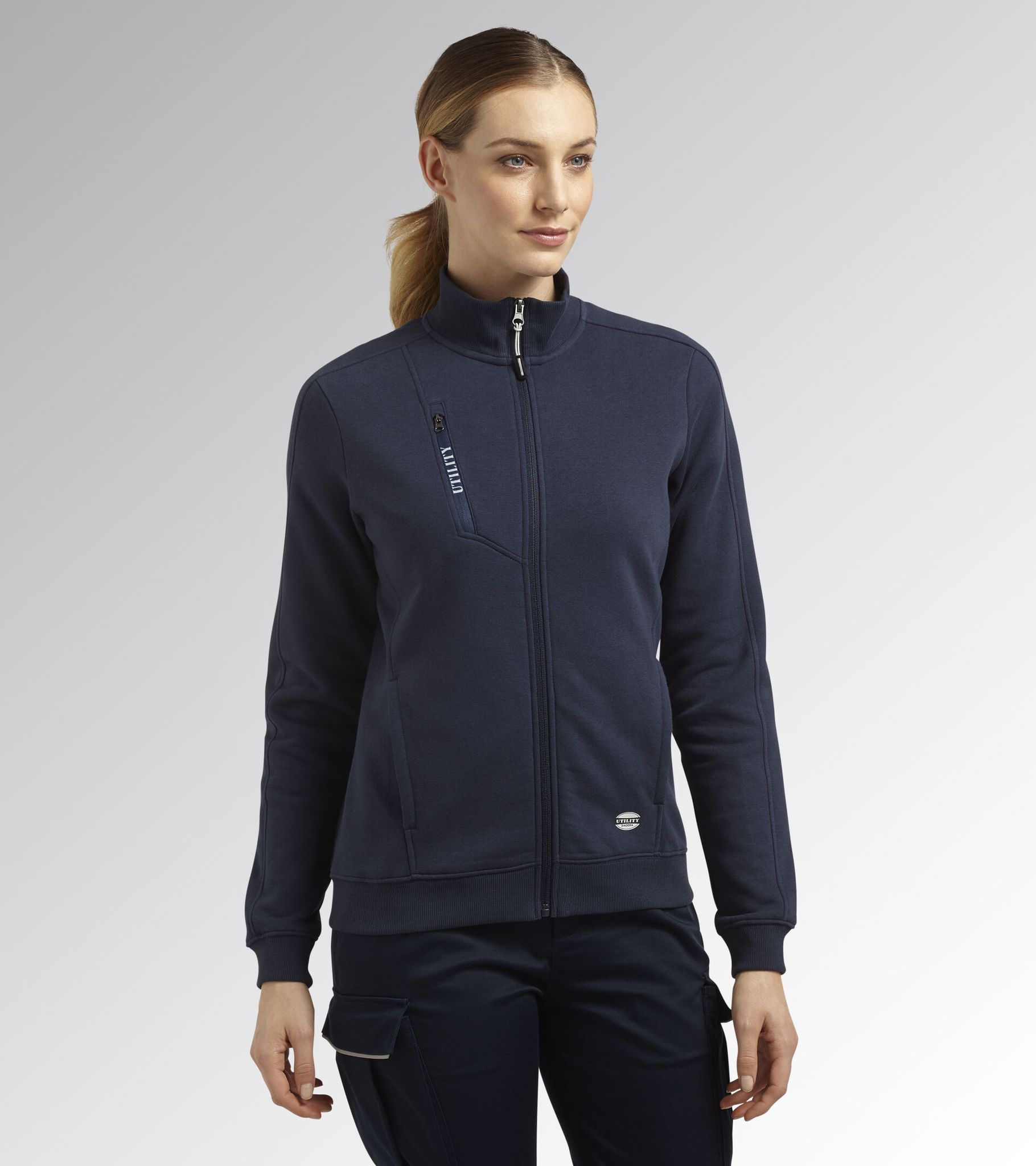 Sweatshirt De Travail Diadora Fz Athena Noir - 17767780013 38/40 (m)