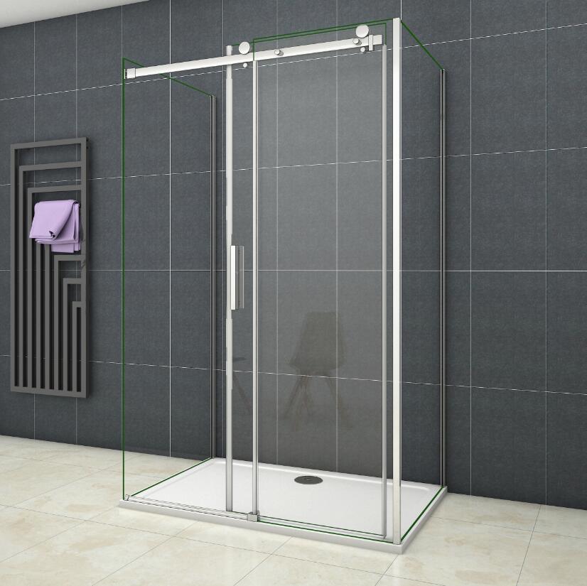 U-form Kabinen 90x110x90cm (seitenwand 90cm)schiebetür 6mm Esg Sicherheitsklarglas Kabinen Duschwand