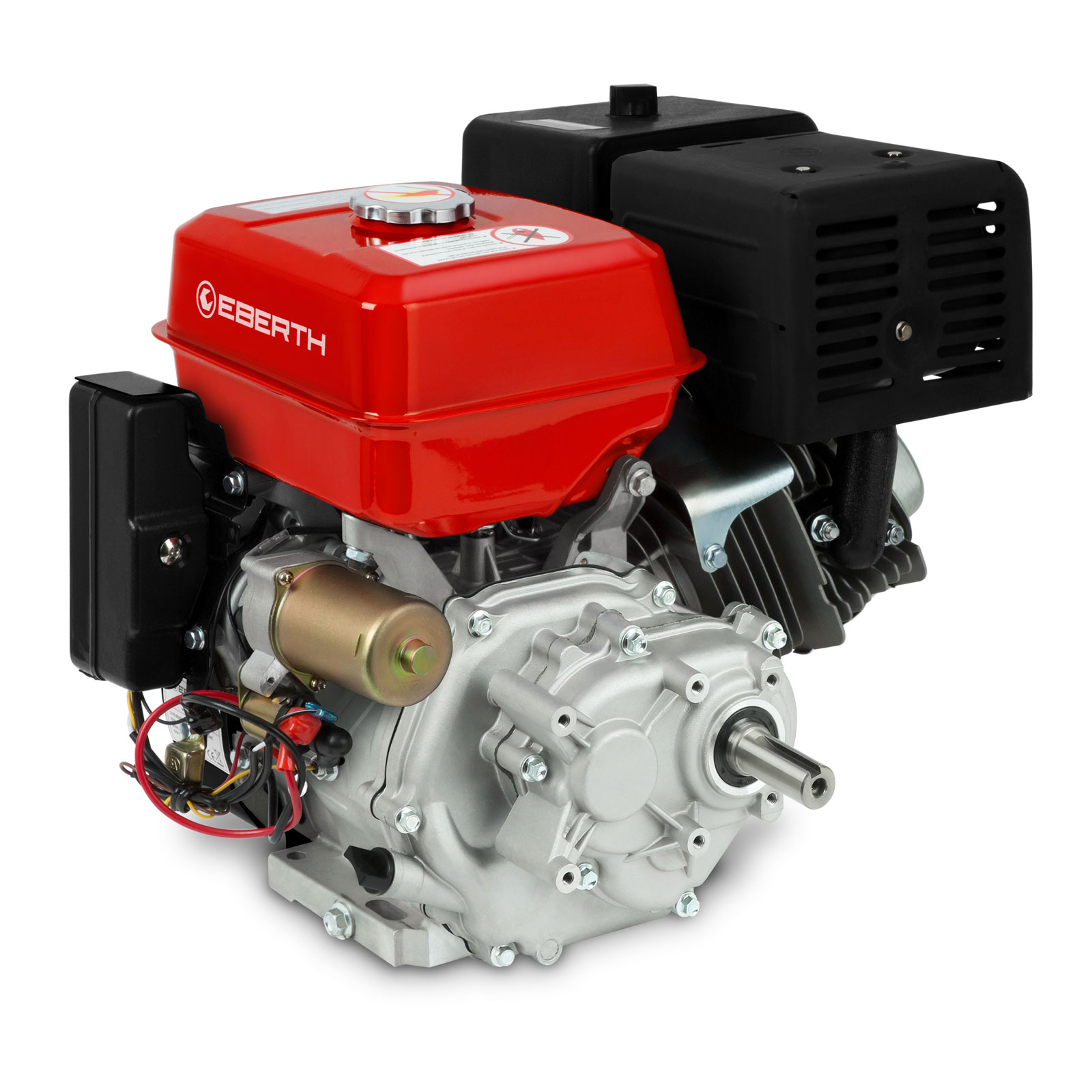 Eberth 13 Ps 9,56 Kw Benzinmotor Standmotor Kartmotor Mit Reduktionsgetriebe 2:1, E-start, Benzin Motor Mit 25 Mm Ø Welle, Ölmangelsicherung, 4-takt, 1 Zylinder, 389 Ccm, Antriebsmotor Mit Getriebe