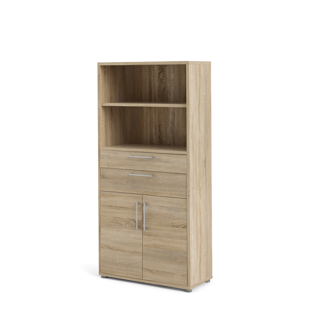 Ebuy24 - Prisme Aktenschrank 2 Fächer, 2 Schubladen Und 2 Türen Eiche Dekor