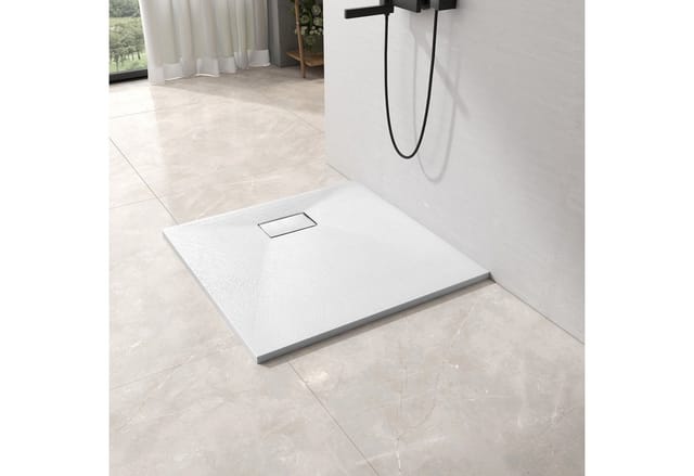 Emke - Duschwanne Duschtasse Flach Anti-rutsch Smc Duschwanne Zuschneidbar, 90x90cm, Weiß